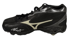 Chipper Jones Game Issued and Signed Cleat 